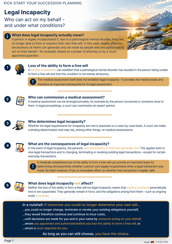 Preview: Overview Legal Incapacity